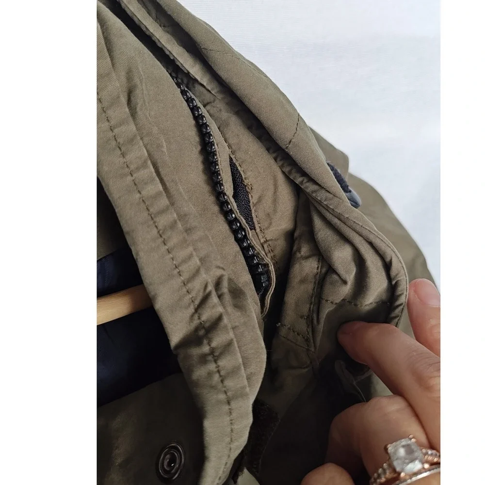 Urban Outfitters Parka Jacket Medium Olive Green Utility Hooded Drawstring FP123